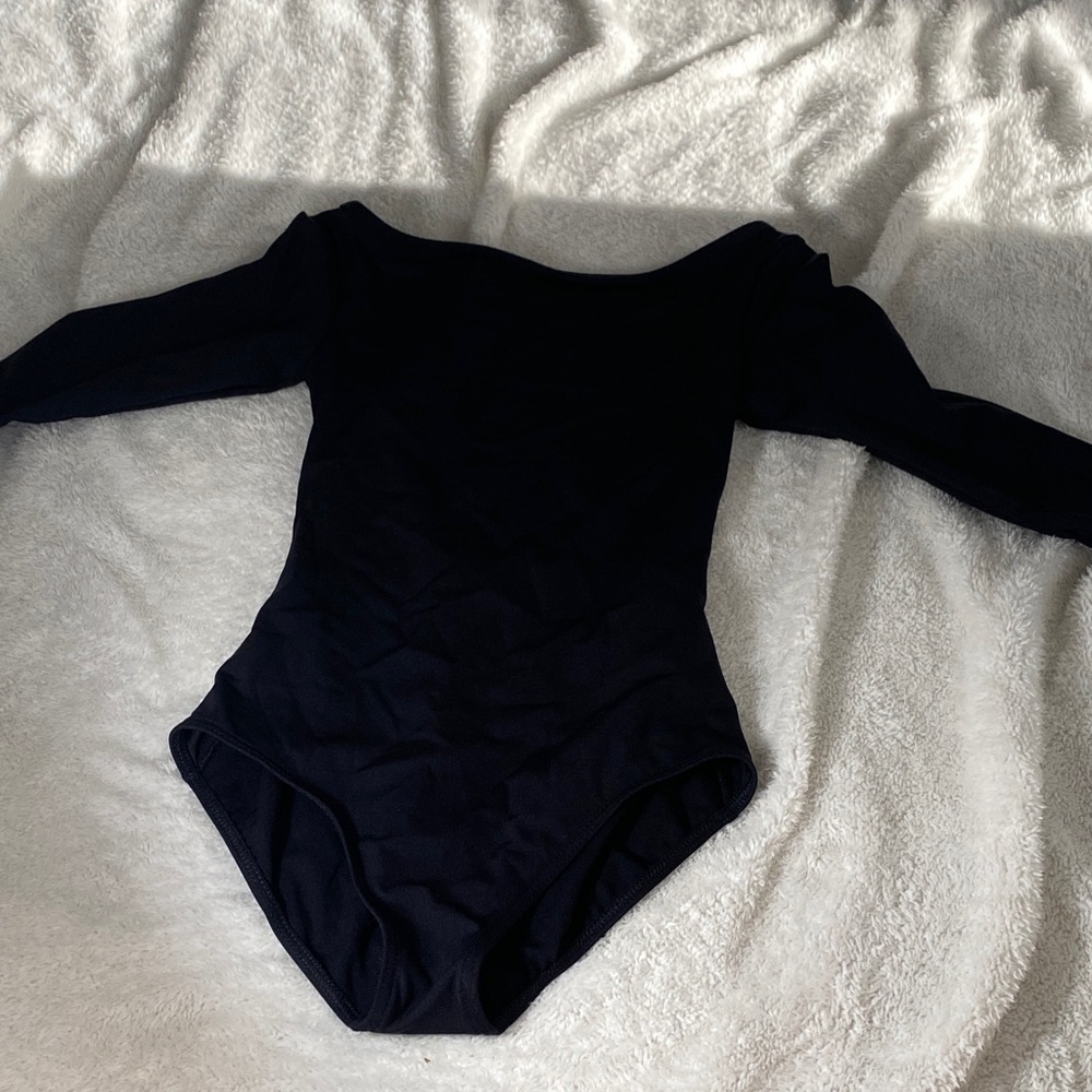 Adult Capezio Boatneck Black Leotard